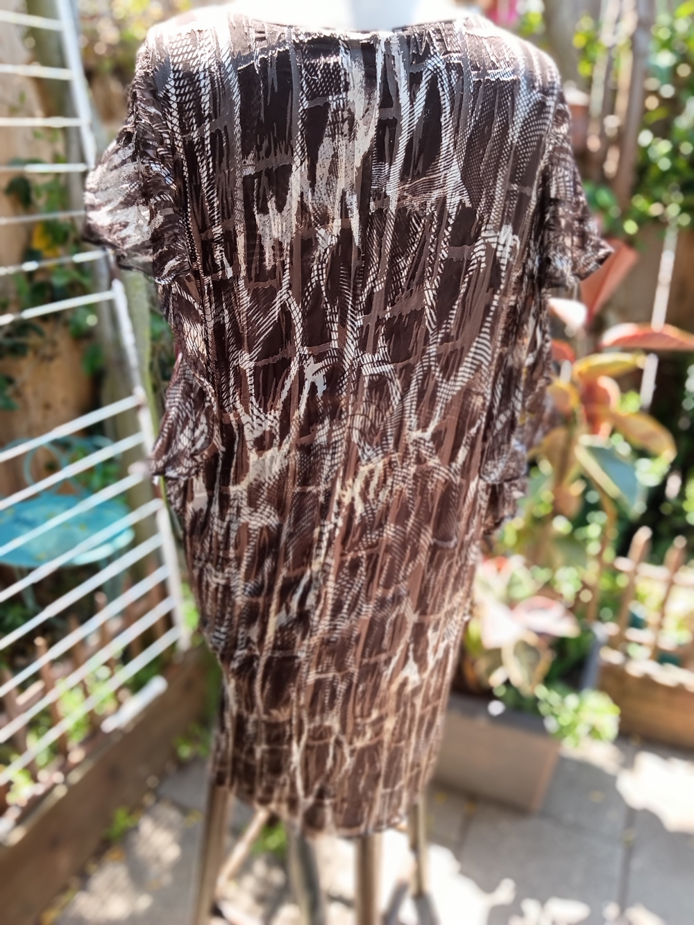 Jones New York Collection Brown Patterned Dress